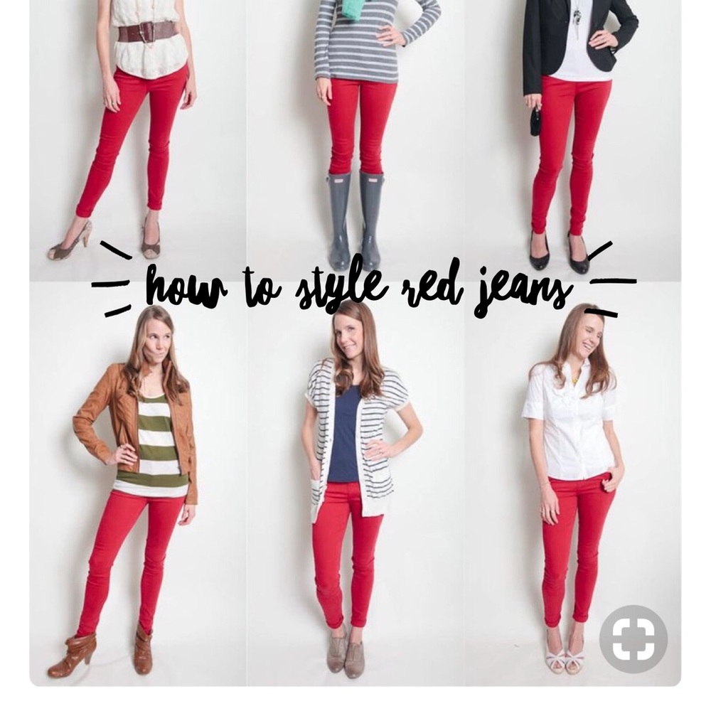 VANS // Skinny Jeans, Red, Size 5 - Picture 7 of 7